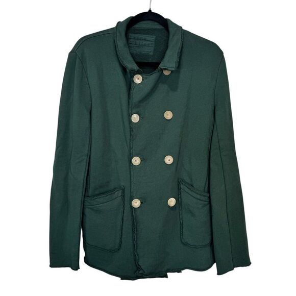 Frank & Eileen Belfast Sweatshirt Peacoat Jacket Triple Fleece Green Size XS - Picture 4 of 8